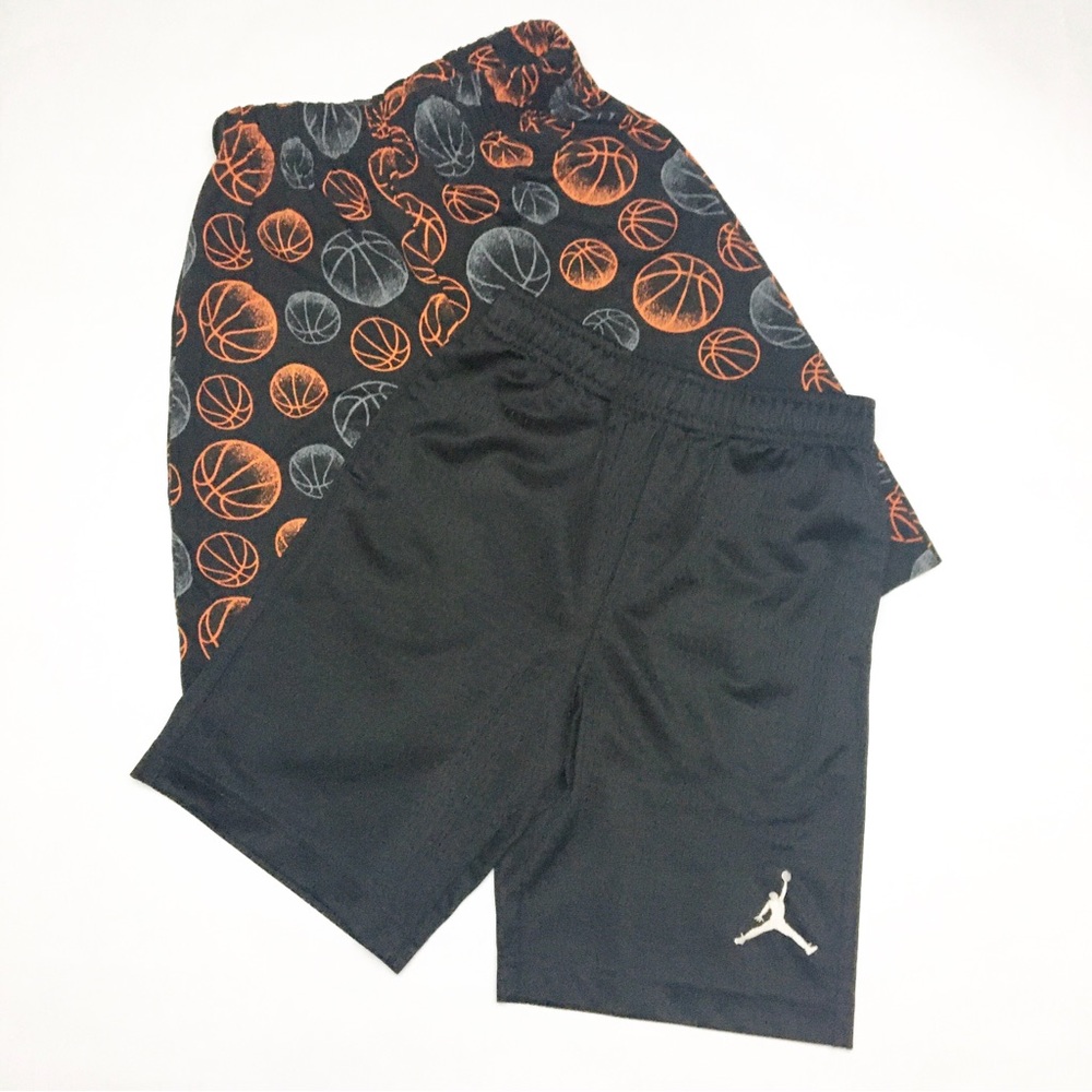 Air Jordan Boys Black Sports Basketball Shorts & Black Graphic Shorts Size M - Picture 1 of 10